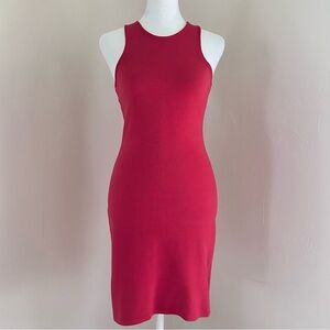 Benjamin Jay Revolve Red Ribbed Knit Racerback Body Con Tank Mini Length Dress S